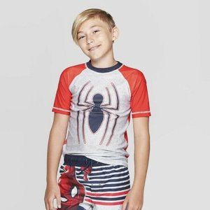 Spider Man Short sleeve Swim Shirt  (XS)